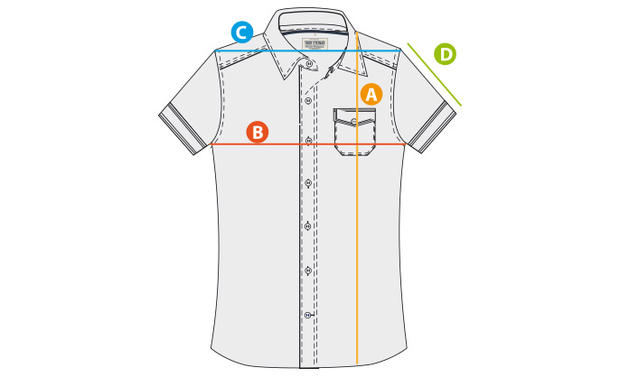 Größentabelle Kurzarmhemd