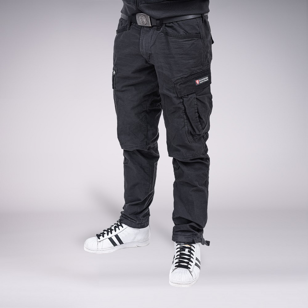 CARGOHOSE LANDO SCHWARZ (O. GÜRTEL)